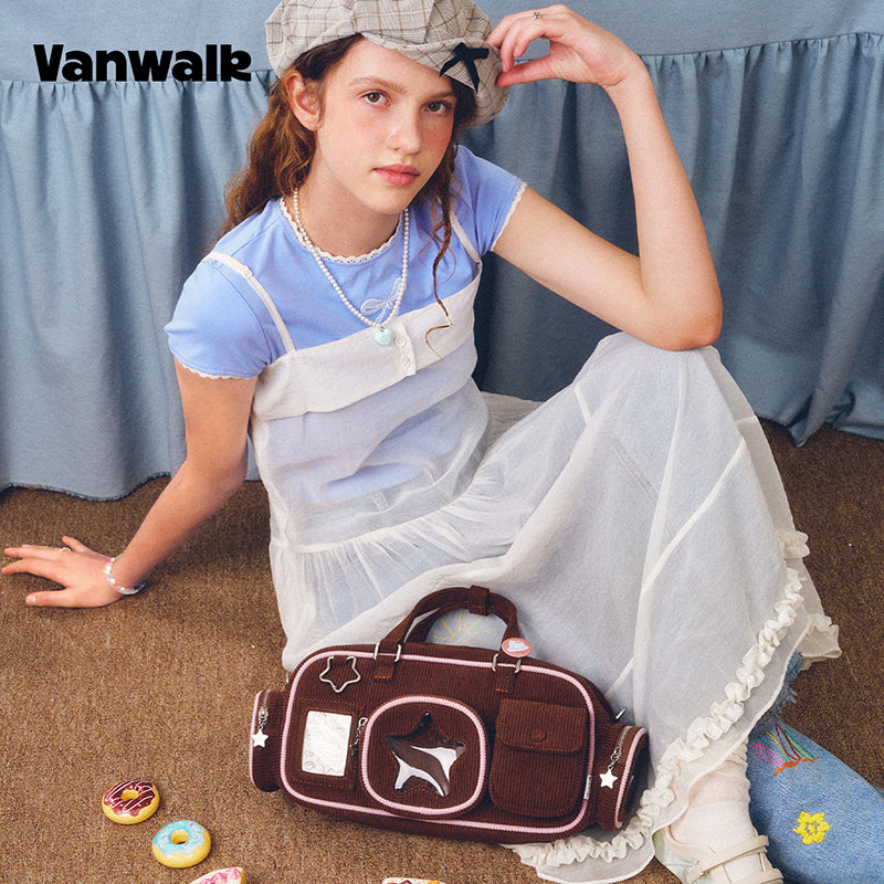 VANWALK Cocoa Pie Series Aesthetic Ita Bags Shoulder Purse Bag v3112