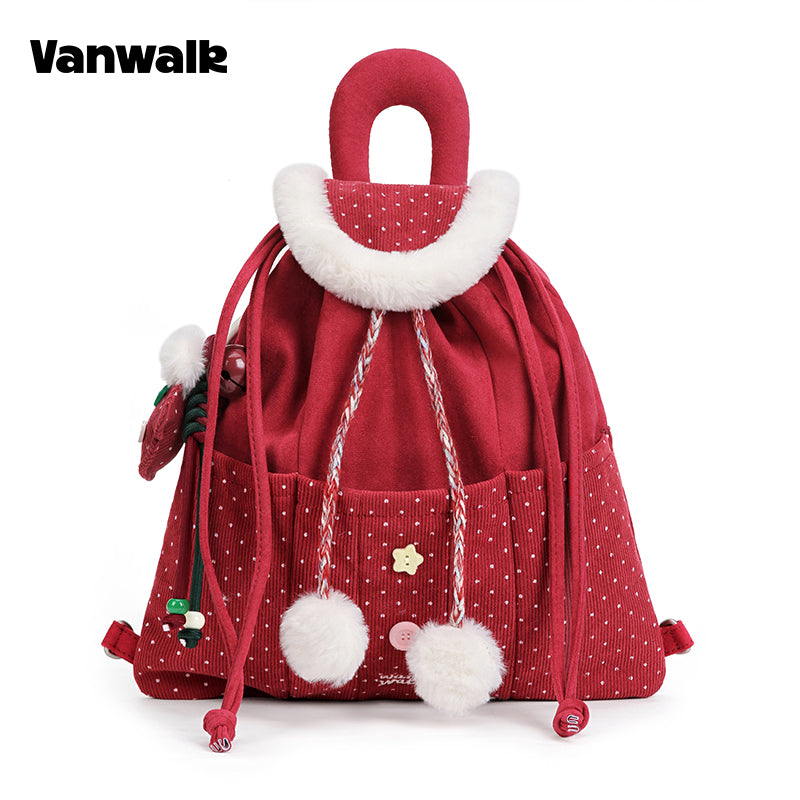 VANWALK คอลเลกชันคริสต์มาส กระเป๋าสะพายไหล่ขนาดใหญ่ รุ่น v3002