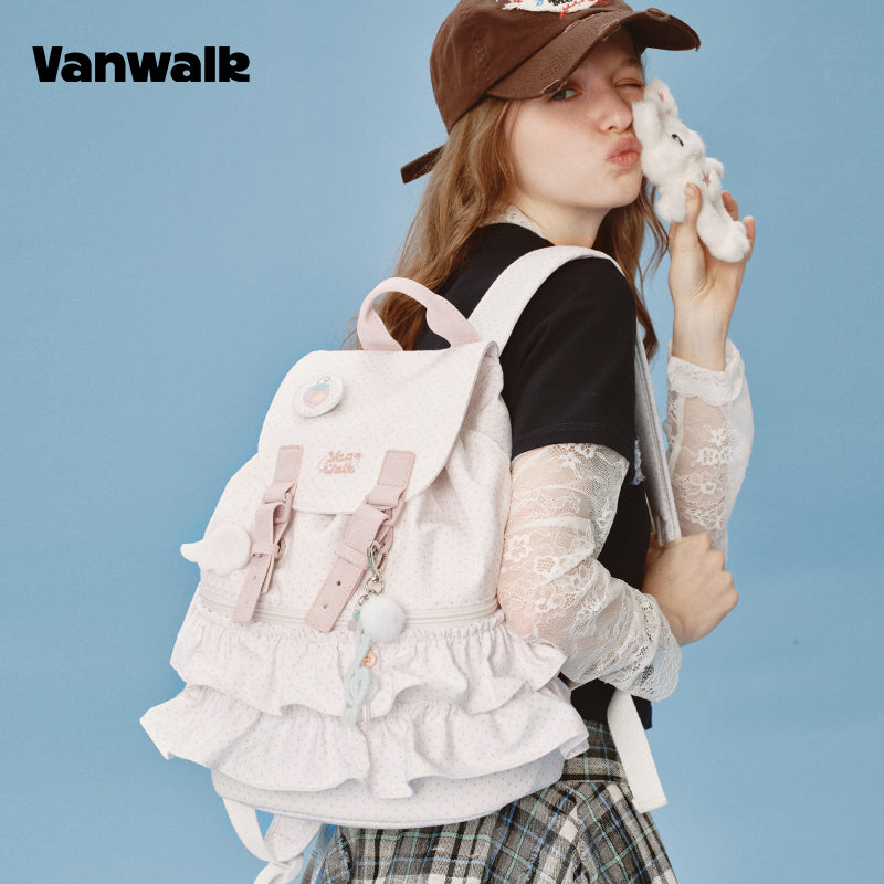 VANWALK กระเป๋าเป้สำหรับนักเรียนดีไซน์น่ารัก Lovely Note รุ่น v2904