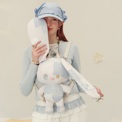 VANWALK Planner House Series Cute Patchwork Lop-eared Rabbit Backpack v3028