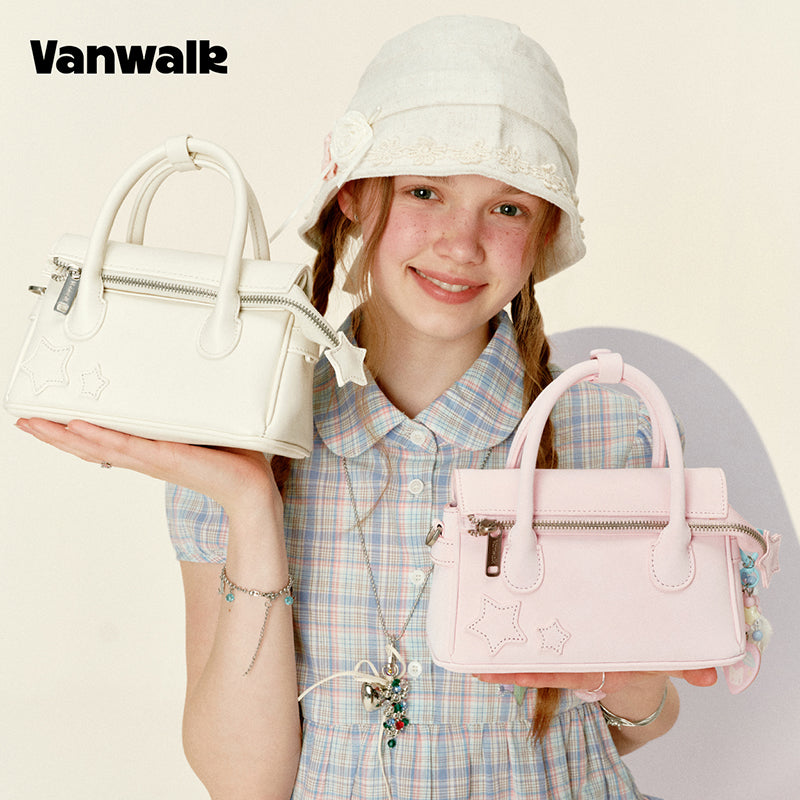 กระเป๋าสะพายไหล่ขนาดเล็ก VANWALK รุ่น Gulugulu Series Original Star ลายรูดาว ทำจากหนัง PU รุ่น V3051