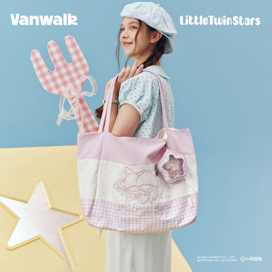 VANWALK 可愛設計 三麗鷗雙子星肩背包與托特包 V3075