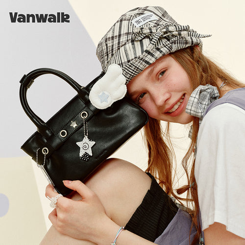 กระเป๋าสะพายไหล่ขนาดเล็ก VANWALK รุ่น Gulugulu Series Original Star ลายรูดาว ทำจากหนัง PU รุ่น V3051