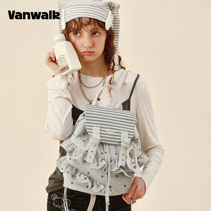 VANWALK กระเป๋าเป้สำหรับนักเรียนดีไซน์น่ารัก Lovely Note รุ่น v2904