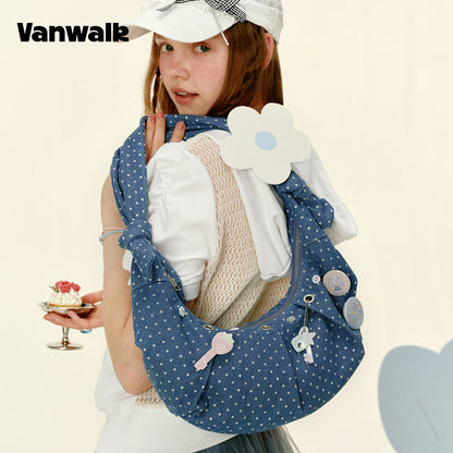 กระเป๋าสะพายไหล่ขนาดเล็ก VANWALK รุ่น Gulugulu Series Original Star ลายรูดาว ทำจากหนัง PU รุ่น V3051