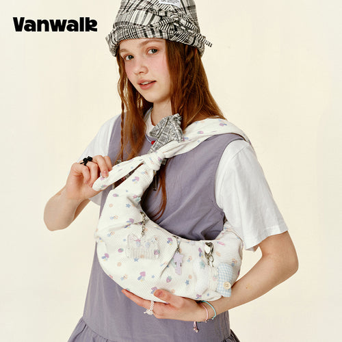 กระเป๋าสะพายไหล่ขนาดเล็ก VANWALK รุ่น Gulugulu Series Original Star ลายรูดาว ทำจากหนัง PU รุ่น V3051