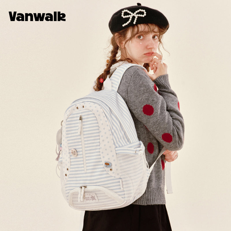 VANWALK กระเป๋าเป้สำหรับนักเรียนดีไซน์น่ารัก Lovely Note รุ่น v2904