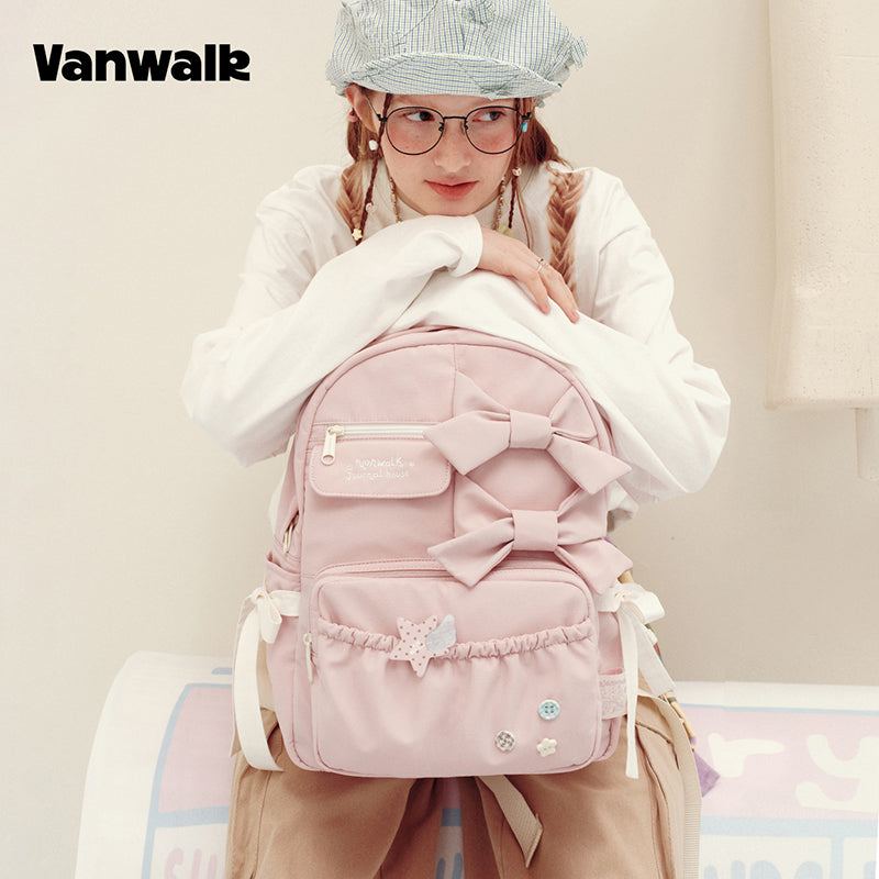 กระเป๋าเป้สะพายหลังชุดบ้านสมุดบันทึกทำมือแสนรัก vanwalk รุ่น v3031