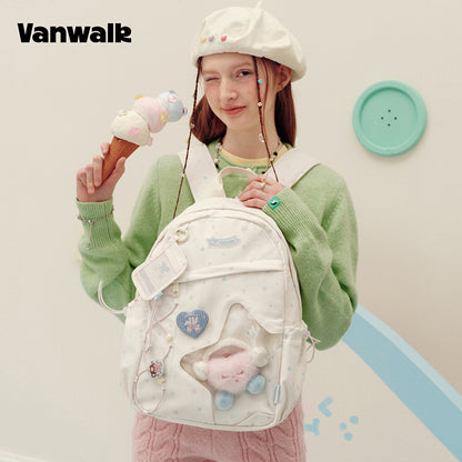กระเป๋าเป้สะพายหลังชุดบ้านสมุดบันทึกทำมือแสนรัก vanwalk รุ่น v3029