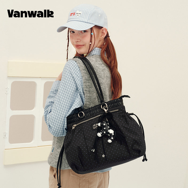 VANWALK Planner House Stylish Drawstring Tote Bag v3003