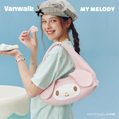 حقيبة كتف وردية بتصميم لطيف من سانريو ميلودي، VANWALK، V3059