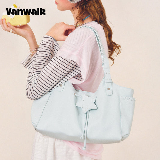 VANWALK 可可派系列 Y2K 柔軟皮革單肩包 V3106