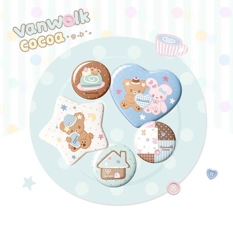 Vanwalk Serye Cocoapie Cute na Plush Charm at Badge K730