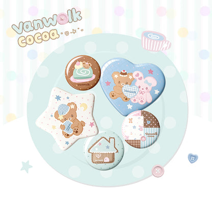 Vanwalk Serye Cocoapie Cute na Plush Charm at Badge K730