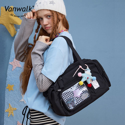 Vanwalk  Water-Resistant Multi-Pockets Lucky Star  Crossbody Bag V2887