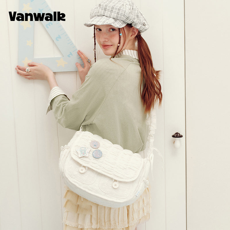 กระเป๋าสะพายไหล่ขนาดเล็ก VANWALK รุ่น Gulugulu Series Original Star ลายรูดาว ทำจากหนัง PU รุ่น V3051
