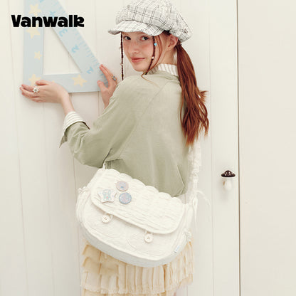 กระเป๋าสะพายไหล่ขนาดเล็ก VANWALK รุ่น Gulugulu Series Original Star ลายรูดาว ทำจากหนัง PU รุ่น V3051