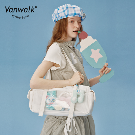 Vanwalk حقيبة كتف سعيدة بسعة كبيرة v2900