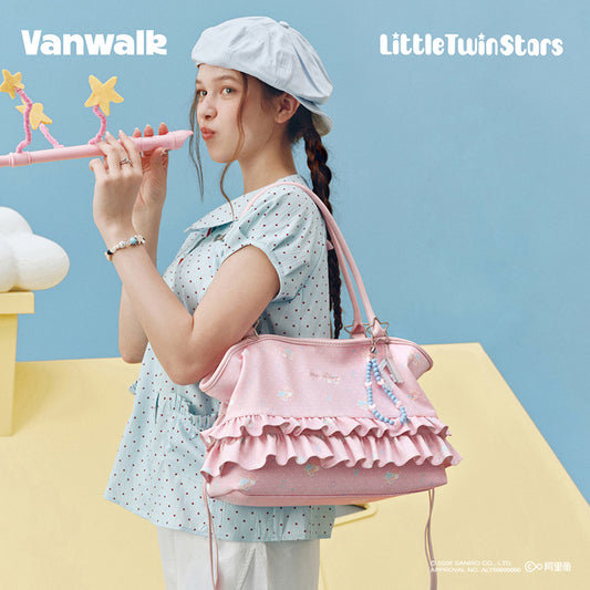 VANWALK 可愛設計 三麗鷗雙子星肩背包 V3058