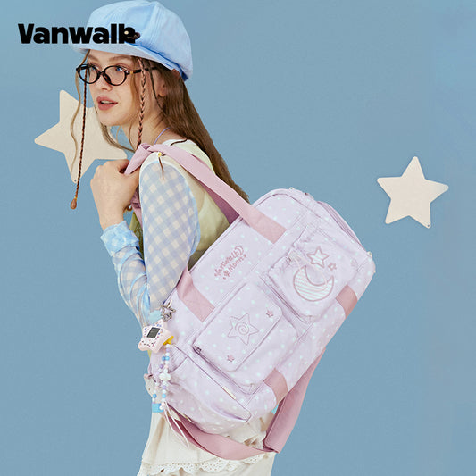 Vanwalk กระเป๋าสะพายข้าง Moonstarry Park ขนาดใหญ่ ความจุสูง v2952