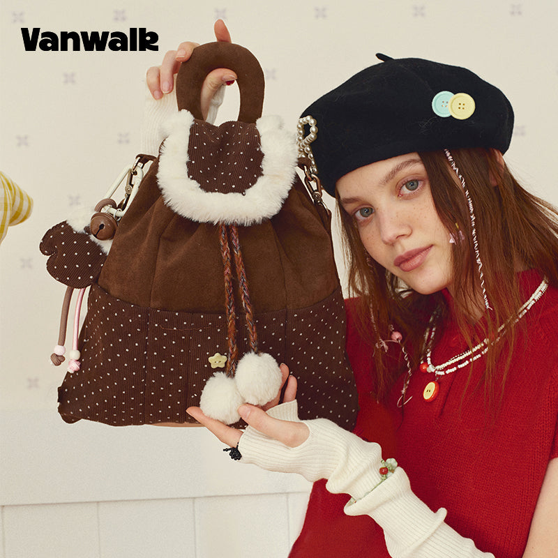 VANWALK คอลเลกชันคริสต์มาส กระเป๋าสะพายไหล่ขนาดใหญ่ รุ่น v3002