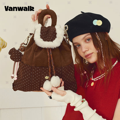 VANWALK คอลเลกชันคริสต์มาส กระเป๋าสะพายไหล่ขนาดใหญ่ รุ่น v3002