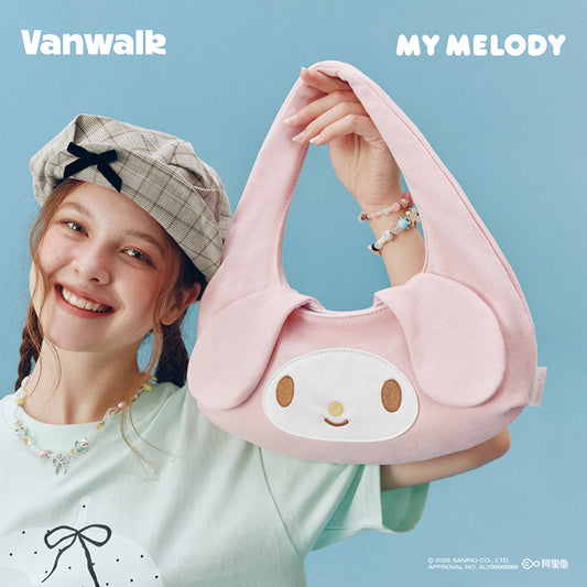 VANWALK 可愛設計 Sanrio 美樂蒂粉紅色肩背包 V3059
