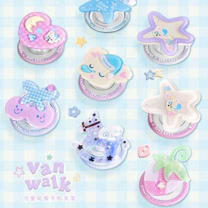 ที่วางโทรศัพท์มือถือบนโต๊ะดีไซน์การ์ตูนคาวาอี้ต้นฉบับจากซีรีส์ VANWALK Gulugulu รุ่น K702/K613