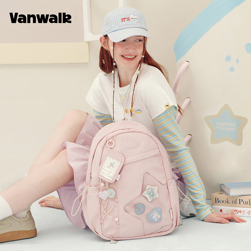 กระเป๋าเป้สะพายหลังชุดบ้านสมุดบันทึกทำมือแสนรัก vanwalk รุ่น v3029