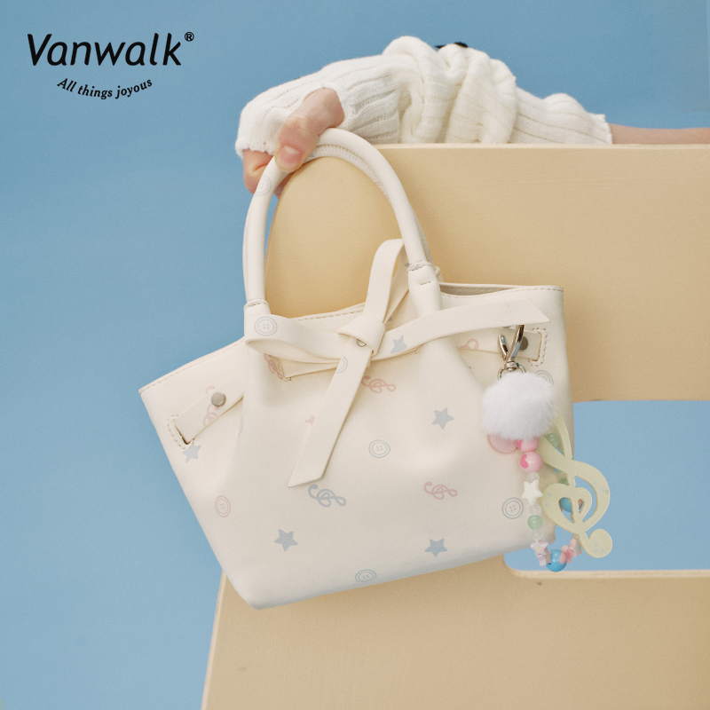 Vanwalk กระเป๋าตะกร้าผักแบบถือ Happy Band V2907