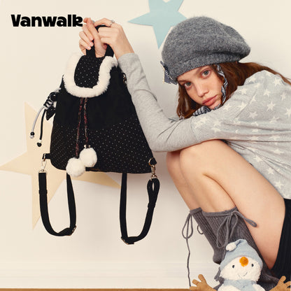 VANWALK คอลเลกชันคริสต์มาส กระเป๋าสะพายไหล่ขนาดใหญ่ รุ่น v3002