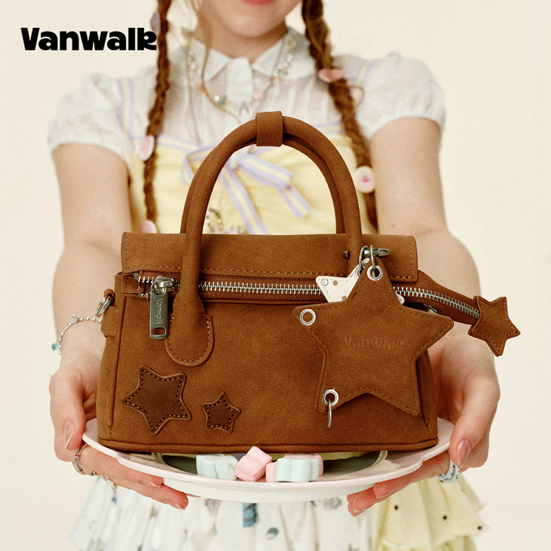 กระเป๋าสะพายไหล่ขนาดเล็ก VANWALK รุ่น Gulugulu Series Original Star ลายรูดาว ทำจากหนัง PU รุ่น V3051
