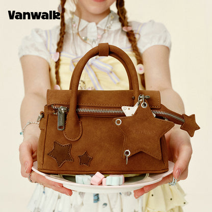 กระเป๋าสะพายไหล่ขนาดเล็ก VANWALK รุ่น Gulugulu Series Original Star ลายรูดาว ทำจากหนัง PU รุ่น V3051