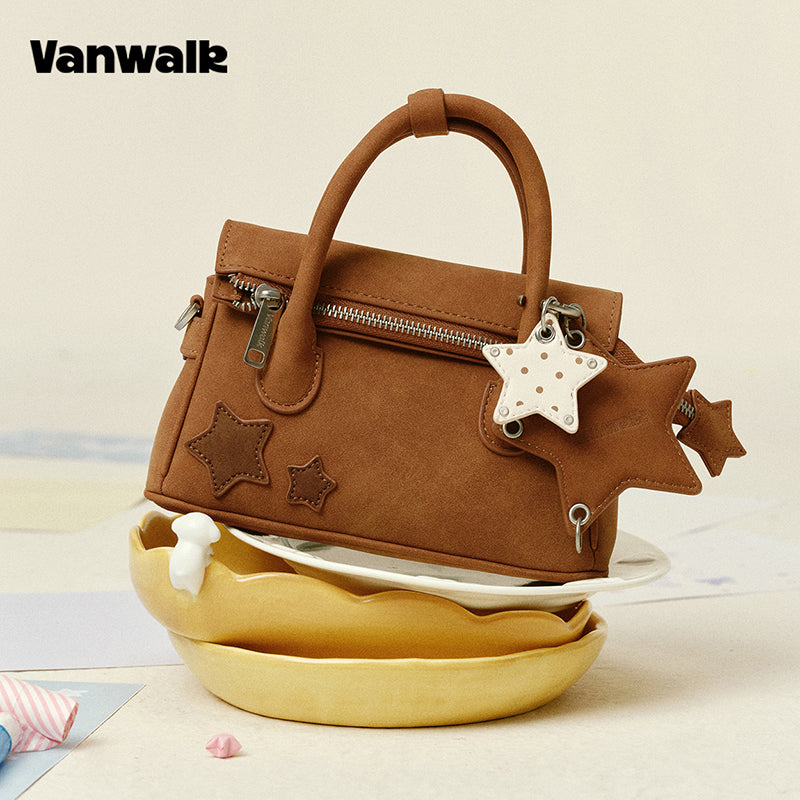 กระเป๋าสะพายไหล่ขนาดเล็ก VANWALK รุ่น Gulugulu Series Original Star ลายรูดาว ทำจากหนัง PU รุ่น V3051