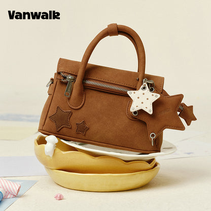 กระเป๋าสะพายไหล่ขนาดเล็ก VANWALK รุ่น Gulugulu Series Original Star ลายรูดาว ทำจากหนัง PU รุ่น V3051