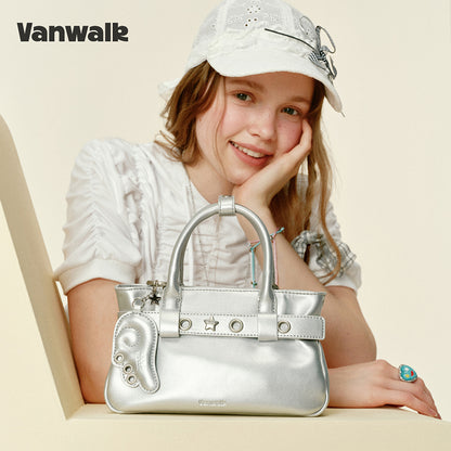 กระเป๋าสะพายไหล่ขนาดเล็ก VANWALK รุ่น Gulugulu Series Original Star ลายรูดาว ทำจากหนัง PU รุ่น V3051