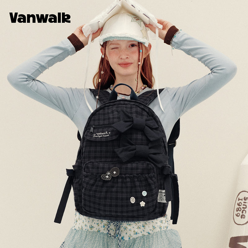 กระเป๋าเป้สะพายหลังชุดบ้านสมุดบันทึกทำมือแสนรัก vanwalk รุ่น v3031