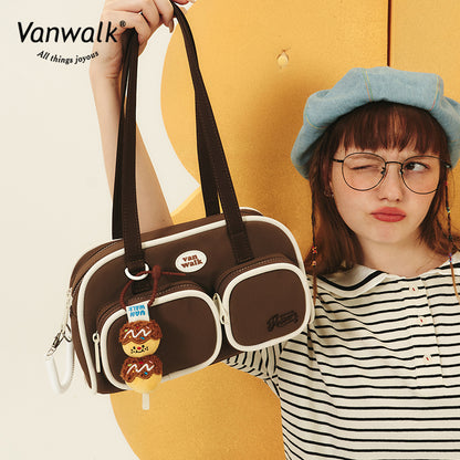 Vanwalk กระเป๋าสะพายไหล่ ชาในฤดูร้อนบ่ายกันน้ำ V2629