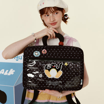 حقيبة حاسوب محمول/حقيبة يد من سلسلة VANWALK اللطيفة بالتعاون مع Pingu v2940