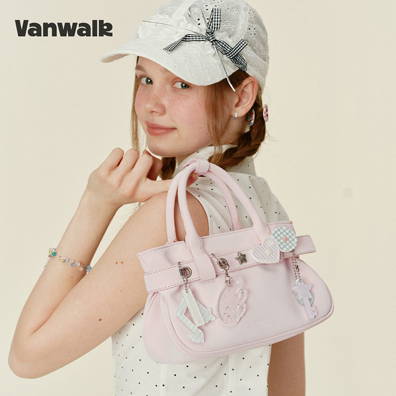 กระเป๋าสะพายไหล่ขนาดเล็ก VANWALK รุ่น Gulugulu Series Original Star ลายรูดาว ทำจากหนัง PU รุ่น V3051