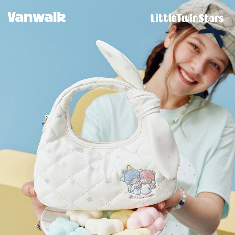 กระเป๋าสะพายไหล่และกระเป๋าถือดีไซน์น่ารัก Sanrio Little Twin Stars VANWALK รุ่น V3076
