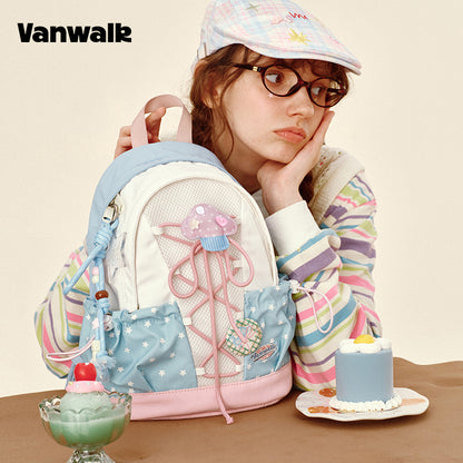 VANWALK กระเป๋าเป้สำหรับนักเรียนดีไซน์น่ารัก Lovely Note รุ่น v2904