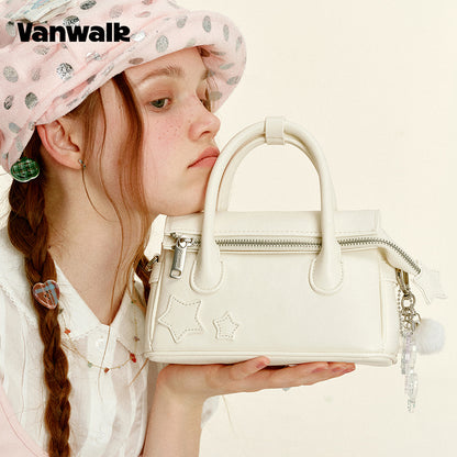 กระเป๋าสะพายไหล่ขนาดเล็ก VANWALK รุ่น Gulugulu Series Original Star ลายรูดาว ทำจากหนัง PU รุ่น V3051