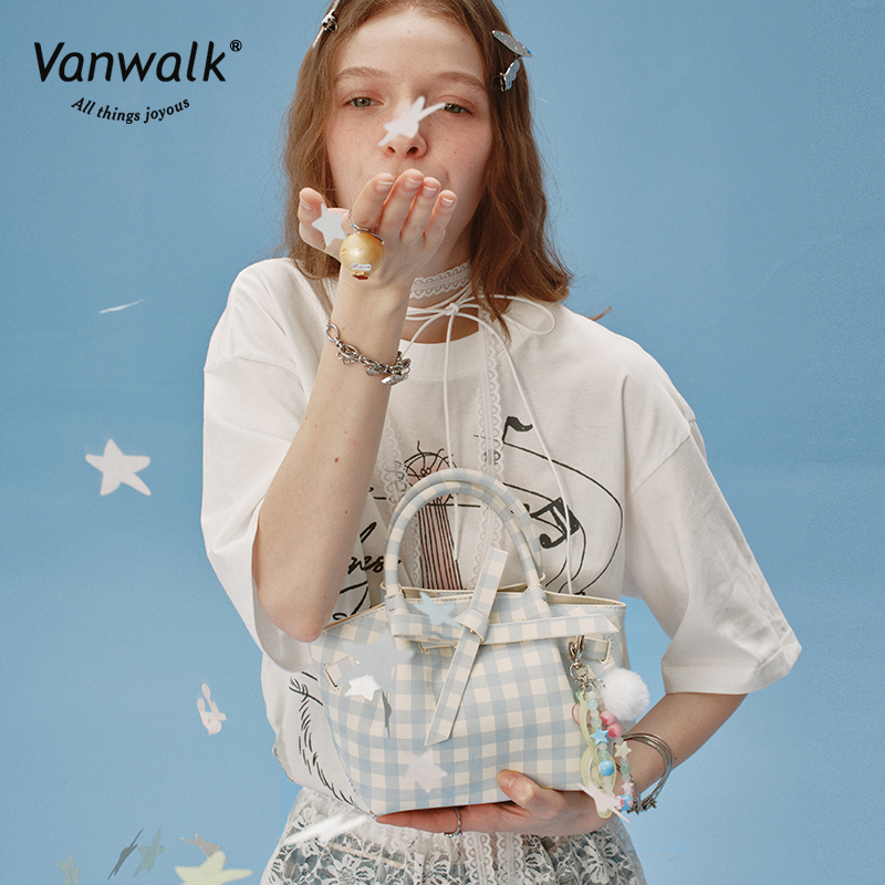 Vanwalk กระเป๋าตะกร้าผักแบบถือ Happy Band V2907