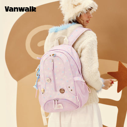 VANWALK กระเป๋าเป้สำหรับนักเรียนดีไซน์น่ารัก Lovely Note รุ่น v2904