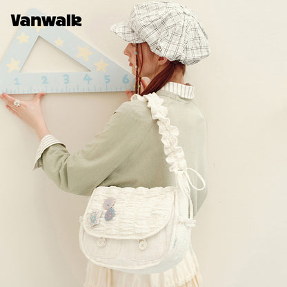 กระเป๋าสะพายไหล่ขนาดเล็ก VANWALK รุ่น Gulugulu Series Original Star ลายรูดาว ทำจากหนัง PU รุ่น V3051