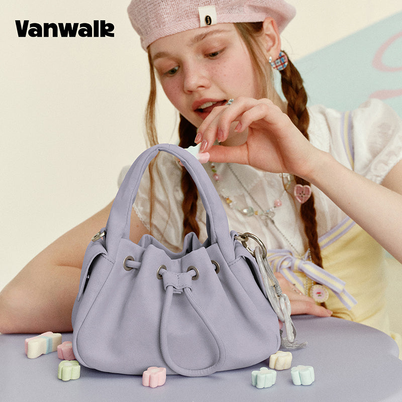 กระเป๋าสะพายไหล่ขนาดเล็ก VANWALK รุ่น Gulugulu Series Original Star ลายรูดาว ทำจากหนัง PU รุ่น V3051