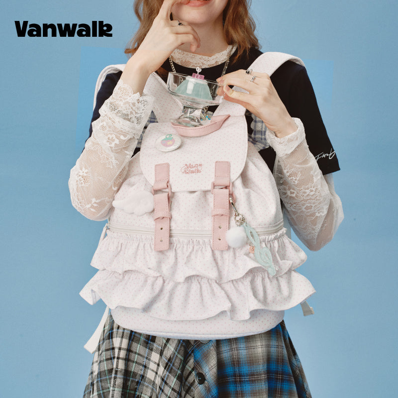 VANWALK กระเป๋าเป้สำหรับนักเรียนดีไซน์น่ารัก Lovely Note รุ่น v2904