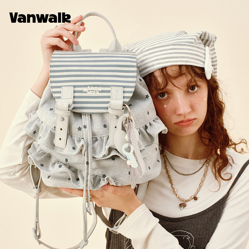 VANWALK กระเป๋าเป้สำหรับนักเรียนดีไซน์น่ารัก Lovely Note รุ่น v2904