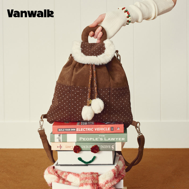 VANWALK คอลเลกชันคริสต์มาส กระเป๋าสะพายไหล่ขนาดใหญ่ รุ่น v3002
